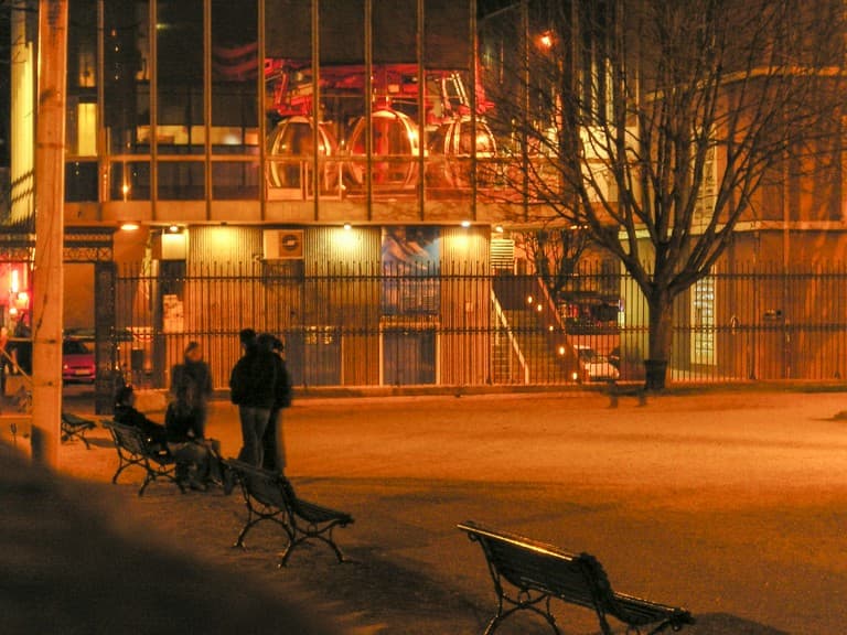 Funiculaire station by night in Grenoble, France