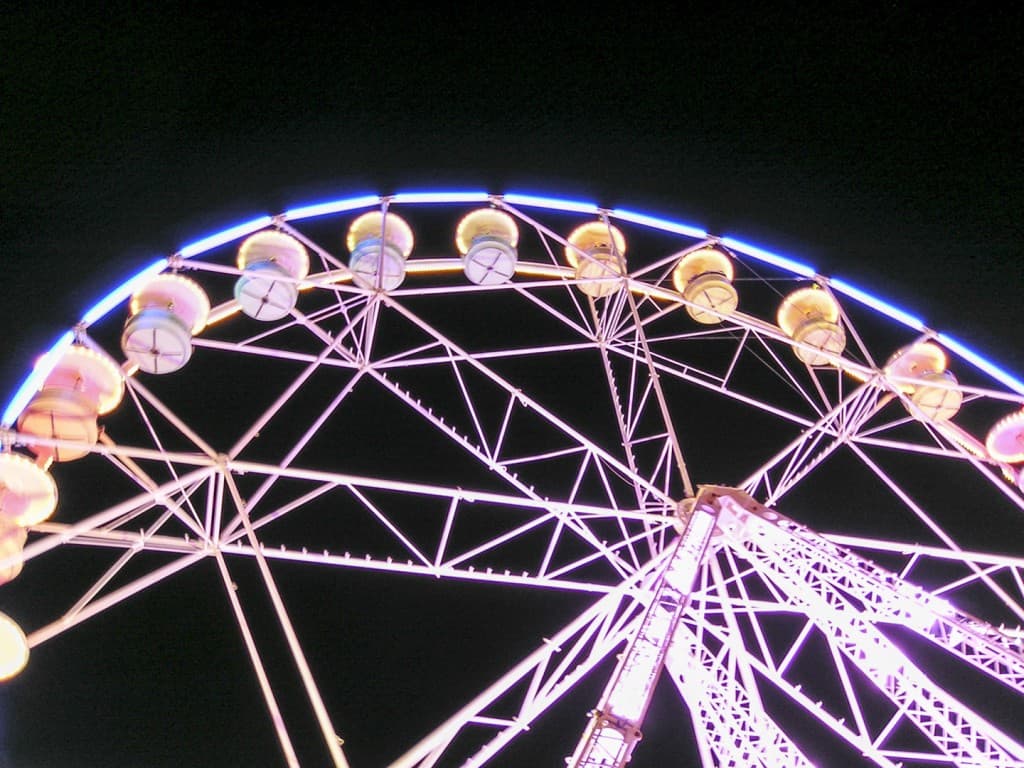 Ferris wheel installed during carousels in Grenoble, France