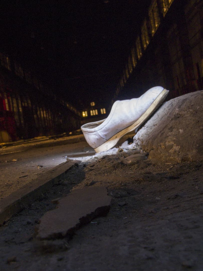 Light Painting at the Abandoned Train Repairing Workshop in Turin, Italy