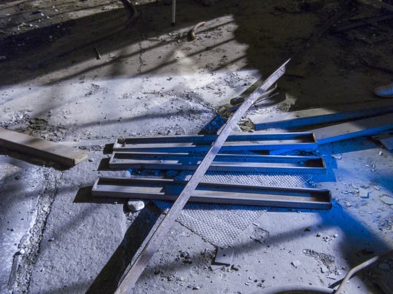 Light Painting at the Abandoned Train Repairing Workshop in Turin, Italy