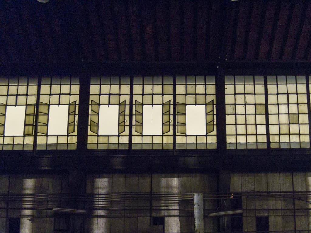 Open Windows at the Abandoned Train Repairing Workshop in Turin, Italy