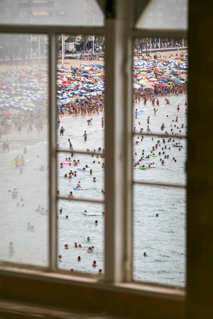 Benidorm (Alicante) – Spain, Beach and People Taking Bath