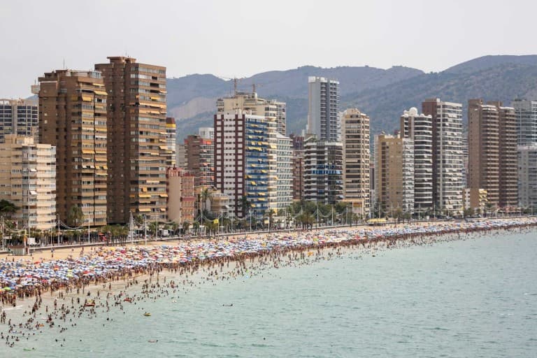 Benidorm (Alicante) – Spain, Main Beach and City Skyline