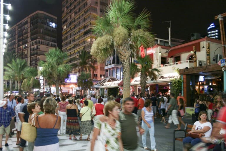 Benidorm (Alicante) – Spain, Street Full of People