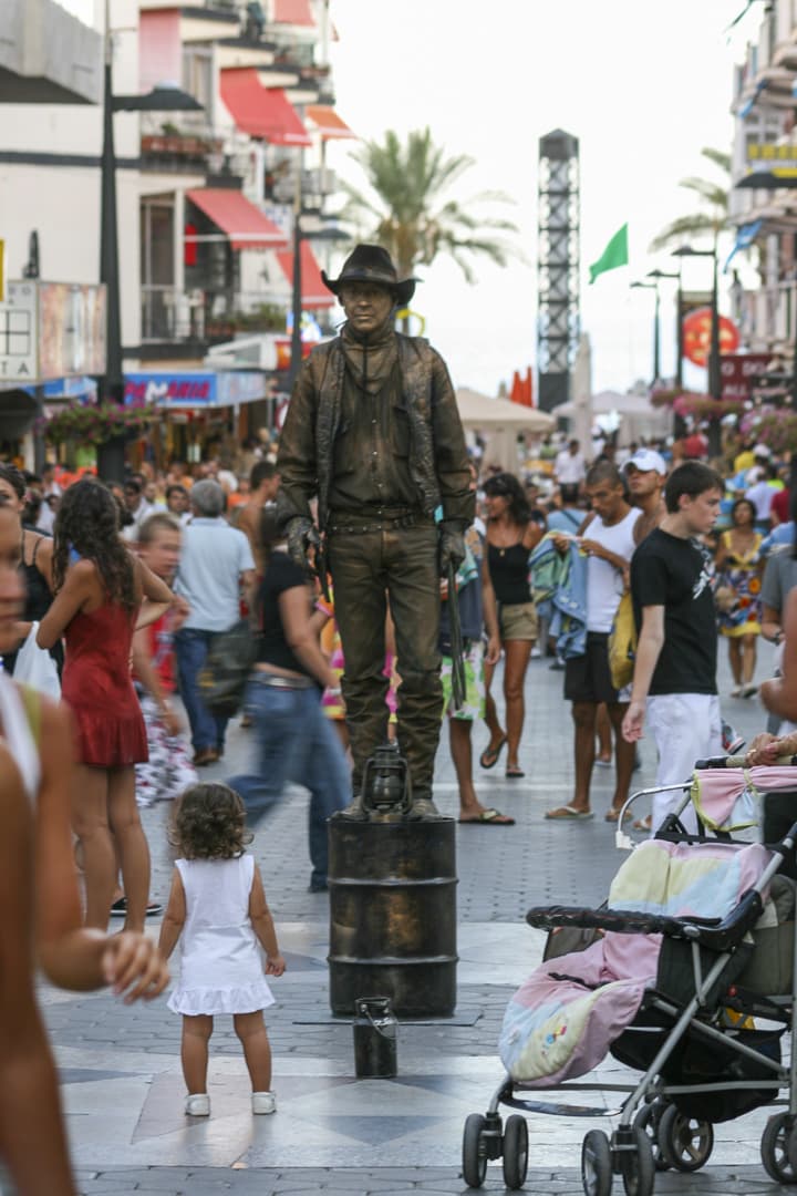 Benidorm (Alicante) – Spain, Street Performer Cowboy