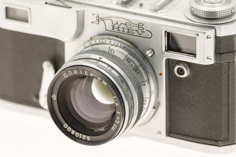 Kiev 4A (Киев) – Soviet 35mm Rangefinder Film Camera Jupiter 8m Lens