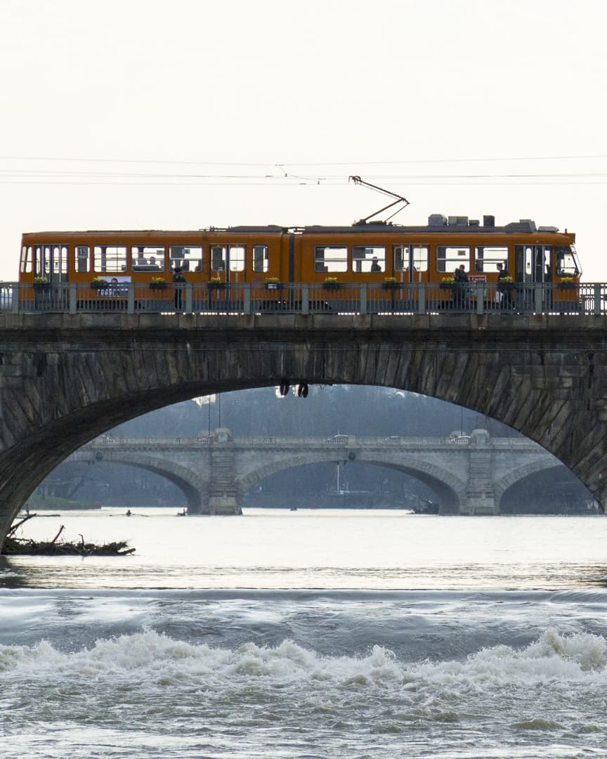Vittorio Emanuele I bridge over the Po river – Turin, Italy