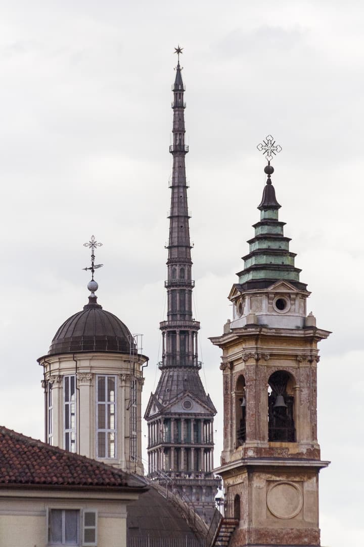 Mole Antonelliana between two towers – Turin, Italy